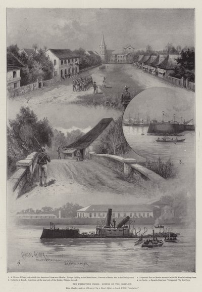 De Filipijnse Crisis, Scènes van het Conflict door Charles John de Lacy